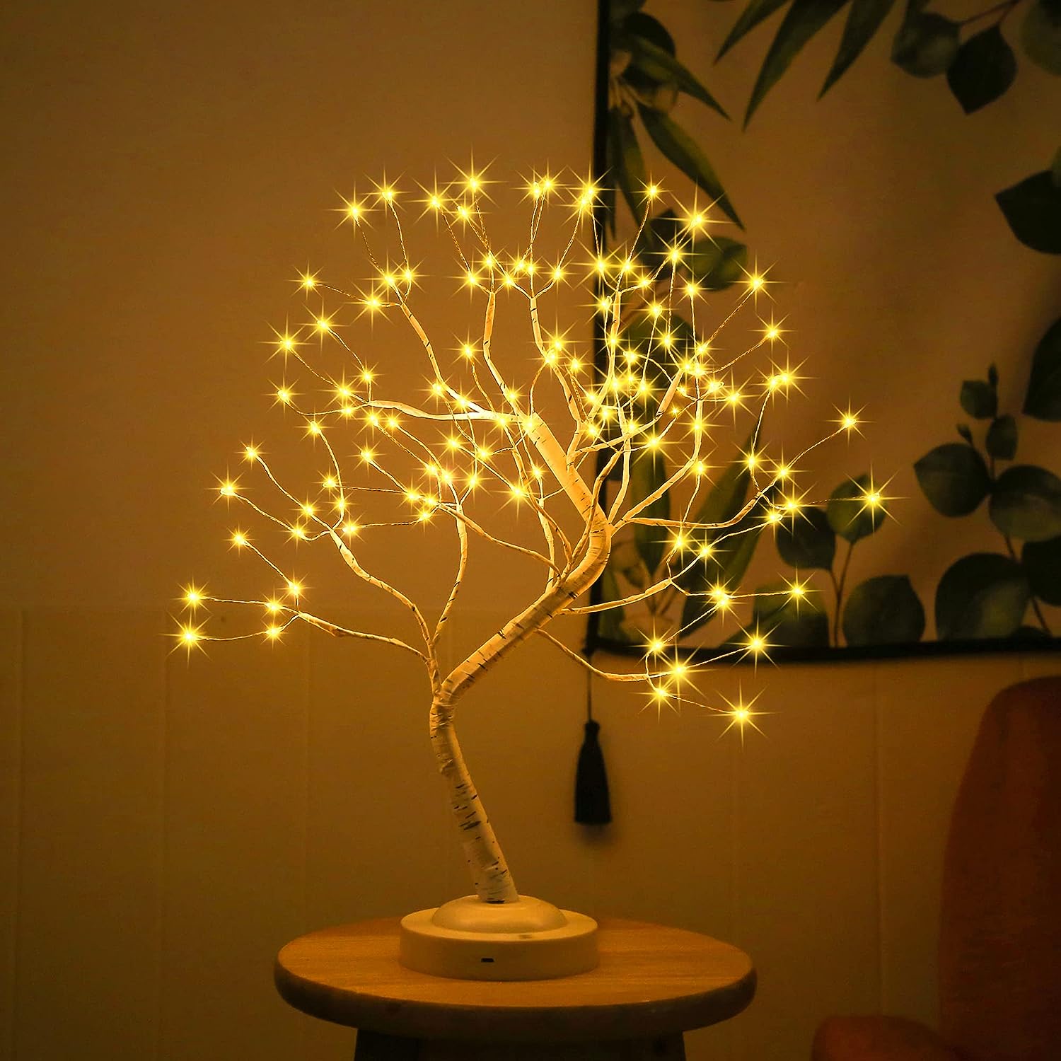 9391 108 LED Birch Tree Lights Artificial Tabletop Fairy Tree Lamp Eight Lighting Modes USB or Battery Operated with Timer Decor for Bedroom Living Room Wedding Christmas Easter