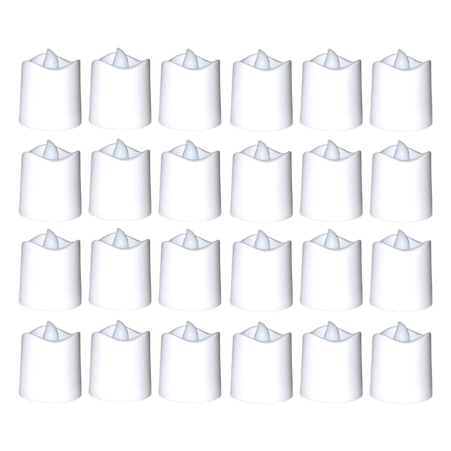 7221 Festival Decorative - LED Tealight Candles (White, 24 Pcs) DeoDap