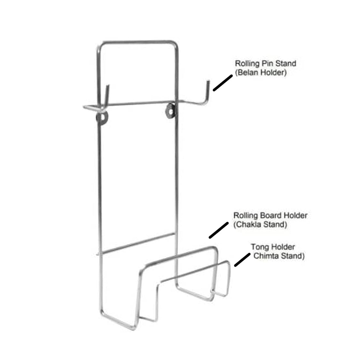 7069 Chakla Belan Stand for Kitchen with Stainless Steel 