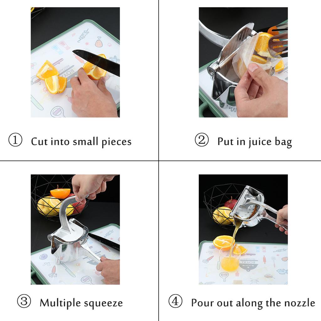 2445 Manual Aluminium and Plastic Fruit Press Juicer DeoDap