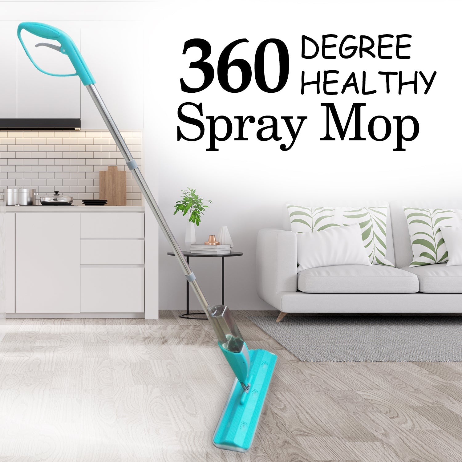 4664 Cleaning 360 Degree Healthy Spray Mop with Removable Washable Cleaning Pad DeoDap