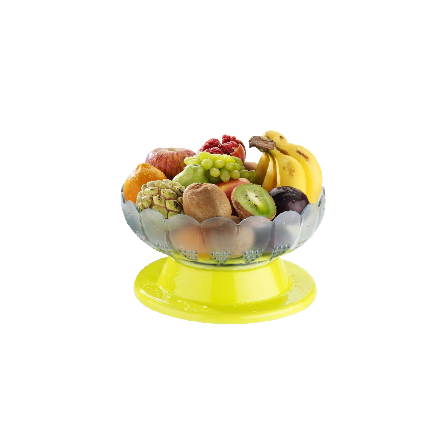 2459 Absolute Plastic Round Revolving Fruit and Vegetable Bowl DeoDap