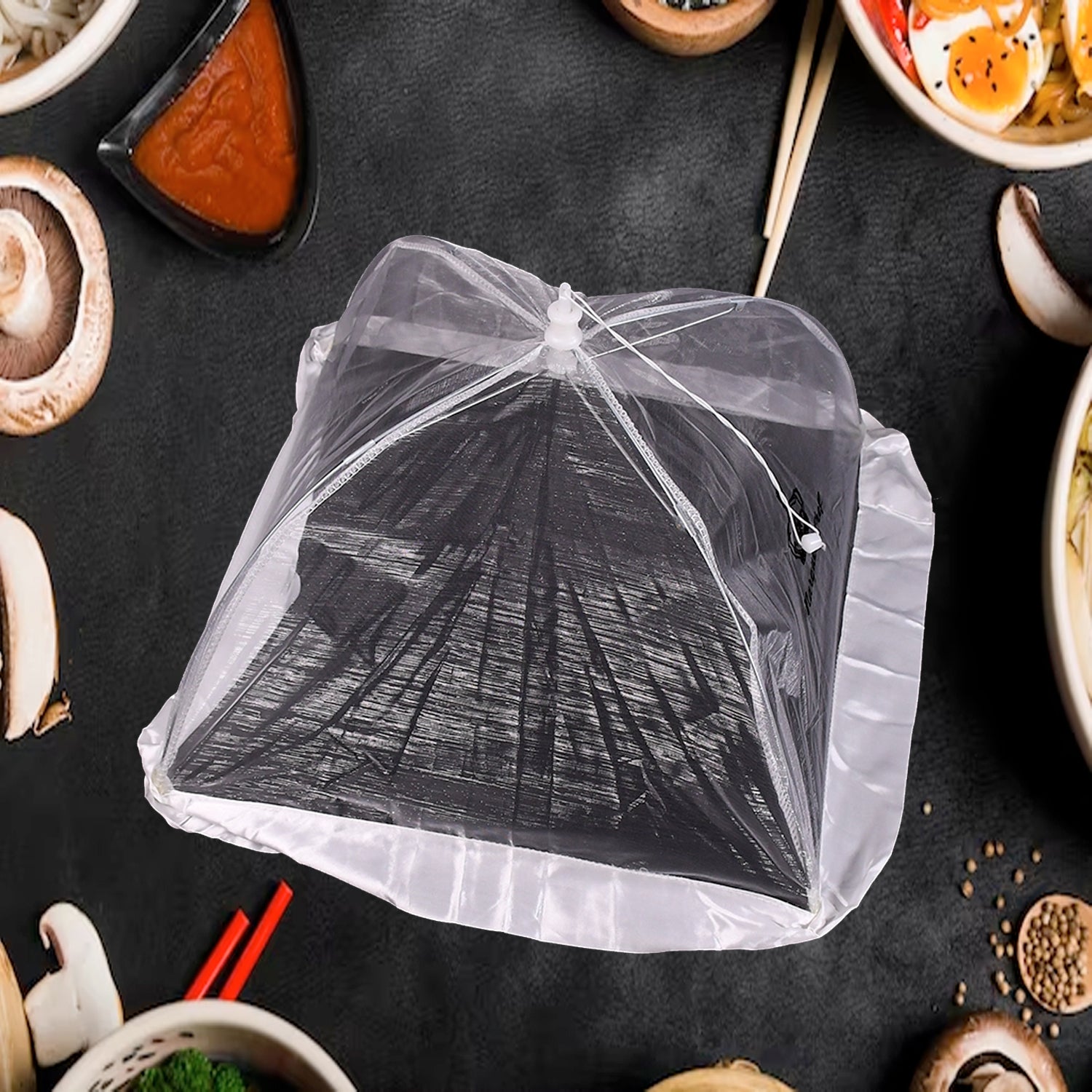 7179A  UMBRELLA FOOD COVERS MESH NET KITCHEN UMBRELLA PRACTICAL HOME USING FOOD COVER DeoDap