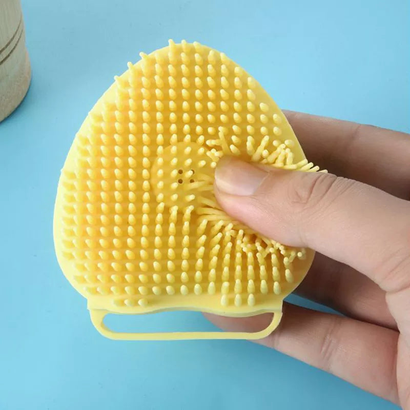 6424 Silicon Massage Bath Brush Hair, Scalp & Bathing Brush For Cleaning Body DeoDap