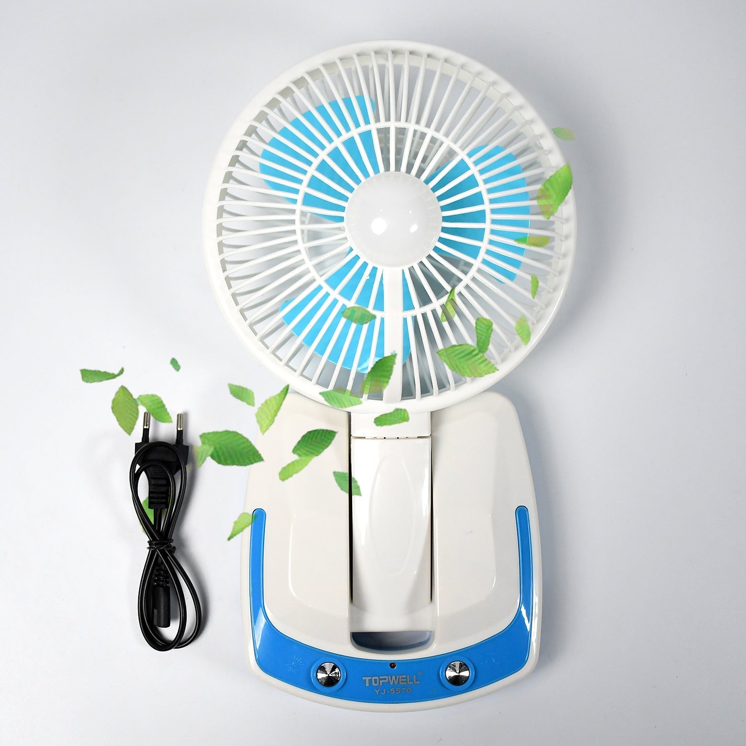 6002 PORTABLE LED LIGHT WITH MINI FAN- YJ 5570 DeoDap