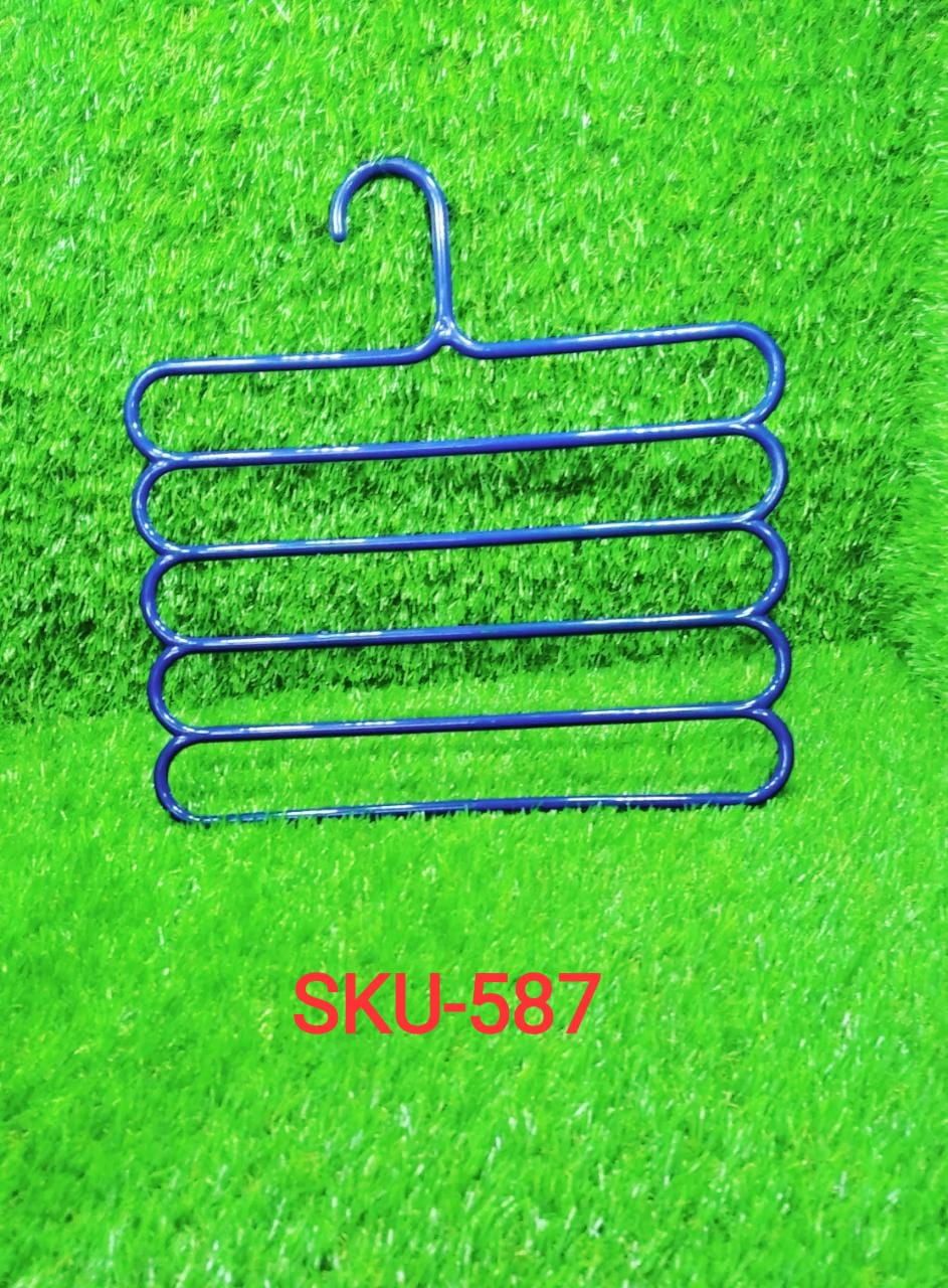 587 5 in 1 Multipurpose Plastic Hanger, Assorted (5-Layer) DeoDap